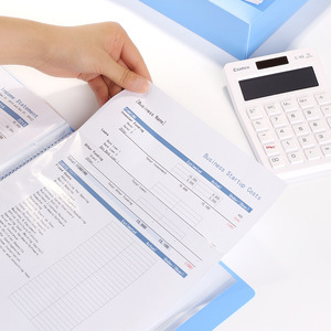 Comix Clear Book A4 20 Page <b>Folder</b> Office Organizer <b>Plastic</b> Document Holder Blue - Product Image 3