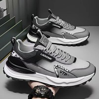 Chaussures de sport décontractées tendance pour hommes, haut de gamme, en maille respirante, cuir de vachette, semelle extérieure en caoutchouc, pour l'été