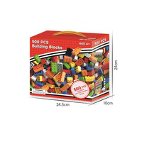 Classique 500 pièces blocs de construction Multi couleur Compatible marque éducation ensemble en plastique brique blocs jouets