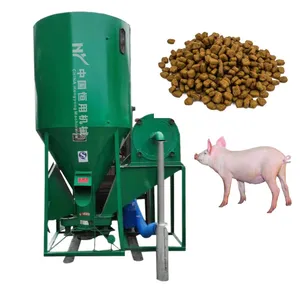 High quality poultry feed grinder and mixer supplier/combined animal feed crusher and mixer