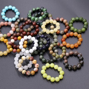 แหวนยางยืดประดับพลอยธรรมชาติ ขนาด 4 มม. แหวนคู่ แหวนยางยืดประดับพลอยอะมีทิสต์และควอตซ์สีชมพู สำหรับผู้หญิงและผู้ชาย - Product Image 5