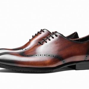 Chaussures Oxford pour hommes sur mesure de haute qualité en cuir véritable élégantes et respirantes, adaptées aux mariages, aux fêtes et aux occasions décontractées - Product Image 3