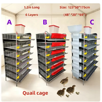 Système de cages modulaires pour cailles avec structure en H pour les installations d'élevage avicole à haute densité