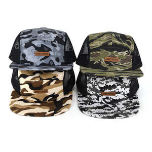 Tùy Chỉnh Có Thể Điều Chỉnh Gorras Đồng Bằng Camo Chạy Mũ Chất Lượng Cao Trại Mũ 5 Bảng Điều Chỉnh Hat - Product Image 4
