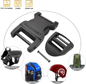 Hebilla de liberación rápida lateral ajustable sin costuras, clip de plástico de repuesto para correas de nailon, mochilas y cinturones. - Product Image 3