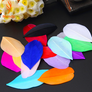 Venta al por Mayor de Plumas de Ganso Flotantes de Colores de 4-8 cm para Manualidades, Accesorios de Ropa y Decoración de Bodas - Product Image 1