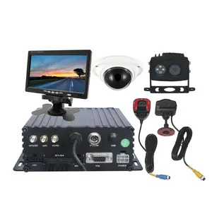 GPS 4G ADAS DSM BSD 4CH 1080P HDD SD Thẻ ghi âm xe tải DVR hệ thống màn hình