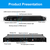OEM 핫 세일 T1000 프로페셔널 2채널 1U 슬림 메탈 파워 앰프 1000W*2 DJ 카라오케용