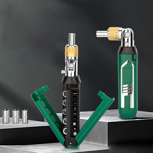 Jeu de tournevis portable OEM à cliquet, couple élevé, embouts cruciformes et plats multi-angles, finition chromée, en acier au carbone isolé, 14-en-1 - Product Image 3