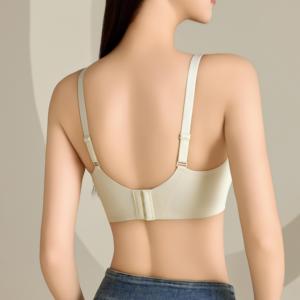 Soutien-gorge sans armatures hautement élastique et sans coutures, design à lettres latérales, tricoté, effet push-up pour petite poitrine, collection de soutiens-gorge. - Product Image 2