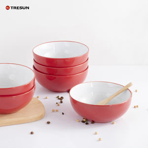 Juego de cuencos para sopa de gran venta, cocina nórdica de cerámica, ensaladera de cerámica de 7 pulgadas, cuenco grande para Pasta de cerámica para restaurante - Product Image 3