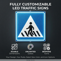 Signalisation de passage piétonnier à transmission de lumière LED pour les routes urbaines