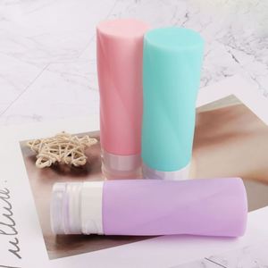 Bouteilles de voyage personnalisables avec logo, sans BPA, étanches, rechargeables et compressibles pour shampoing, lotion, savon - Product Image 4