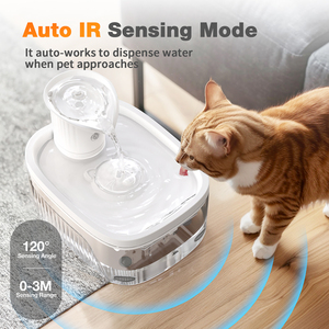 TIZE Nouveauté <span class=keywords><strong>Fontaine</strong></span> à <span class=keywords><strong>eau</strong></span> automatique pour animaux de compagnie 2,5 L Triple filtration Distributeur d'<span class=keywords><strong>eau</strong></span> sans fil Fuente De Agua Para Gatos - Product Image 3