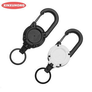 XXH-Quick <span class=keywords><strong>Porte</strong></span>-clés rétractable avec logo personnalisé <span class=keywords><strong>Porte</strong></span>-clés rétractable en fil d'acier antivol Multitool <span class=keywords><strong>Badge</strong></span> Reel Carebiner <span class=keywords><strong>Porte</strong></span>-clés pour l'escalade en plein air - Product Image 1