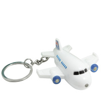 Porte-clés led en forme d'avion 3d, lampe de poche Led pour avion, porte-clés