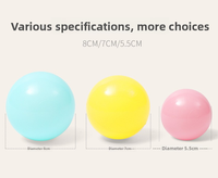 Sans BPA 7cm rond PE enfants jouer balle colorée sur le thème de l'océan balle anti-stress pour piscine balle fosse ballons en plastique Logo personnalisé en gros