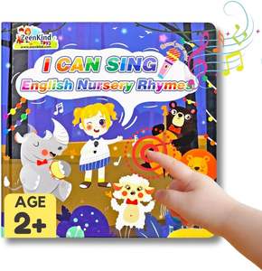 Libro educativo interactivo para niños con rimas infantiles en inglés con 15 <span class=keywords><strong>canciones</strong></span> y letras de audio incorporadas para grabar y reproducir voz - Product Image 1