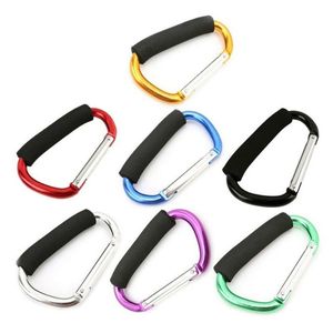 Mosquetón de aluminio en forma de D con capacidad de carga de 10 kg, gancho para senderismo al aire libre con mango de espuma para accesorios deportivos - Product Image 2