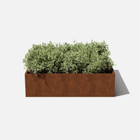 Maßgefertigter Corten-Stahl Gartenpflanzkübel, Rustikaler Zylindrischer Metall-Baumkübel mit Drainage für Gewerbliche Außenprojekte