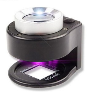 Loupes de bijoutier <span class=keywords><strong>C920</strong></span> avec lentille de 20 mm, grossissement 30x, lampe de bureau à 6 LED, mesure d'échelle, détecteur de billets ABS, oeil de pigeon, textile, Chine - Product Image 5