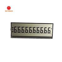 Layar LCD Tujuh Segmen Reflektif TN dengan Tampilan Titik Angka 10 Digit 28 Pin 3,1 Inci Kustom