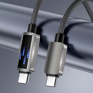 Câble <span class=keywords><strong>de</strong></span> données USB-C Flowing Glow LED avec charge rapide PD 27W, coque métallique, <span class=keywords><strong>fil</strong></span> tressé anti-casse pour téléphone <span class=keywords><strong>Apple</strong></span> OEM ODM - Product Image 1