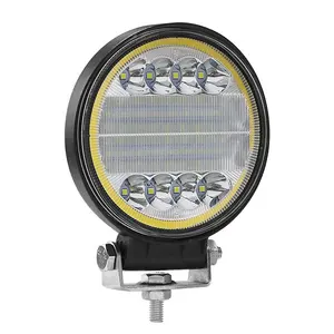 Lampu mengemudi Offroad 4.5 inci 4X4 24w, lampu kerja Led putih bulat untuk traktor truk Jeep lampu tambahan