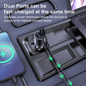 BIKKON rapide 3 ports USB C Mini <span class=keywords><strong>chargeur</strong></span> de voiture PD 3.0 100W 45W 18W 5A sorties <span class=keywords><strong>prise</strong></span> de voiture Type C adaptateur pour ordinateurs portables Mobile - Product Image 4