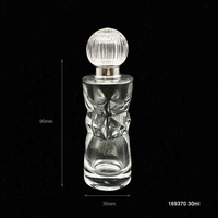 30ml Clair Unique Hommes Forme Bouteilles De Parfum En Verre avec Bouchon En Cristal