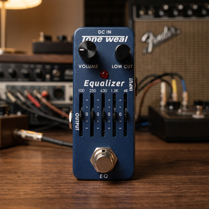 Pedal de guitarra analógico mini Tone Weal de aluminio con ecualizador de 5 bandas, Low Cut y True Bypass - Product Image 3