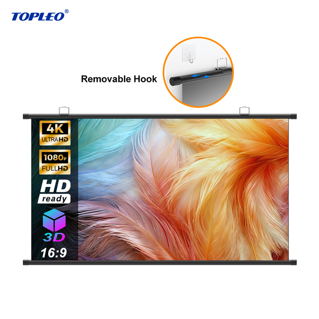Topleo Projector Alr Screen For Ultra Short Throw Projector Retractable White Grid Anti Light 4k Projectors Screen
