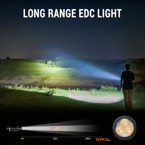 <span class=keywords><strong>Linterna</strong></span> Táctica <span class=keywords><strong>Wurkkos</strong></span> TS10 MAX, Potente, 3* Nichia 519A+ 3* LED RGB Auxiliares, 2500lm, IPX68 Impermeable, 18650 LED - Product Image 5