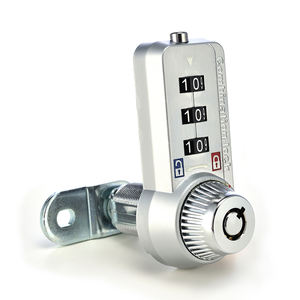 Cerradura de Acero Inoxidable Premium Antioxidante con 3 Dígitos y Llave Maestra para Armarios de Madera de Empleados de Gimnasios, Grado 1 ANSI - Product Image 2