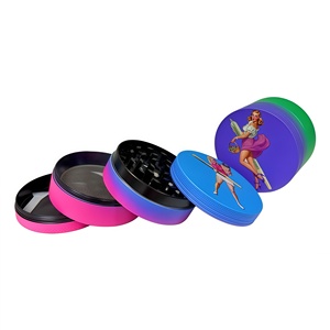Good Sale Manual Modern Zinc Alloy <b>Herb</b> <b>Grinder</b> 63MM Tobacco <b>Grinder</b> for Accessories Wholesale - Product Image 2