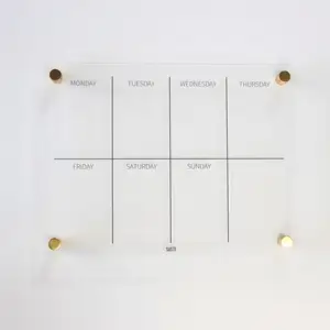 Spring Sign magnetic rack clear wall mounted or table top 6 pockets office acrylic brochure holder display