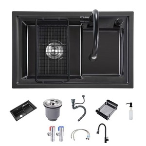 <b>Kitchen</b> <b>Sink</b> Single Bowl Undermount Rectangular Handmade Contemporary Stainless Steel 30 Inch - Product Image 1