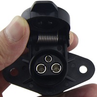 Connecteur de câble de camion 3 broches 12V, connecteur de signalisation de remorque de style européen à 3 conducteurs pour tracteur