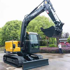 Excavadora de cadenas moderna original HX80, excavadora hidráulica de cadenas nueva y usada a bajo precio, maquinaria Hyundai HX80 - Product Image 6