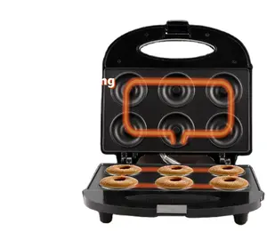 Waffel-Süßkuchen-Maschine Haushalt Donuts elektrische Donutherzeuger elektrisches Frühstück Donutherzeug
