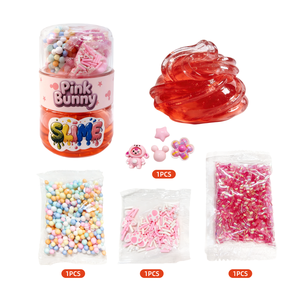 ชุดทำสไลม์กระต่ายสีชมพูจากโรงงานโดยตรงสำหรับเด็กผู้หญิง พร้อมจี้น่ารัก สไลม์ใสไม่เหนียวเหนอะหนะ ของเล่น OEM ODM - Product Image 2