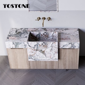 Tostone Exclusive Supply Plan de travail autoportant en marbre Rose Vernal naturel, avec choix de dalles disponible, pour projets de villas de luxe - Product Image 4