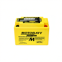 Batterie de moto Motobatt MBTX9U 12V 10Ah AGM, technologie de matériau absorbant en verre, plomb-acide 120Wh, fabriquée en Italie