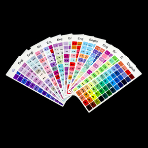 Pegatinas de teclado transparentes árabes, pegatinas de teclado con letras personalizadas, pegatina de diseño de letras del alfabeto para ordenador portátil de escritorio - Product Image 4