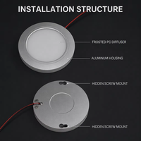 Lumière LED encastrée en aluminium 12V pour intérieur de camping-car, éclairage de plafond pour caravane, spot LED pour camping-car