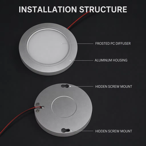 Luz LED de Superficie de Aluminio de 12V, Luz Interior para RV, Luz LED de Techo para Caravana, Luz Puntual para RV - Product Image 4