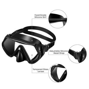 Máscara de buceo de vidrio templado para adultos, ajustable, antivaho, impermeable, de silicona, para adultos - Product Image 2
