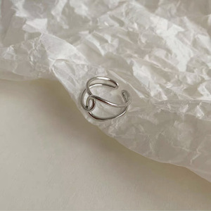 S925 Sterling Silver Geometric <b>Open</b> <b>Ring</b> For Women's Index Finger Minimalist Design Everyday Wear - Product Image 3