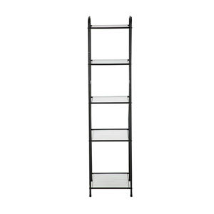 Minimalist Matte Black Iron Bathroom Storage <b>Tower</b> Unit with 5 Shelves for Towels and Bathroom Items Good Quality - Product Image 3