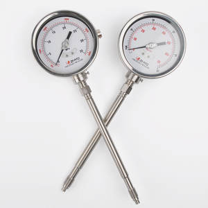 Manômetro de Pressão Tipo Rígido em Aço Inoxidável 304 para Alta Temperatura com Precisão de 1,6%FS e Temperatura Máxima de 350°C - Fornecimento Direto da Fábrica - Product Image 1